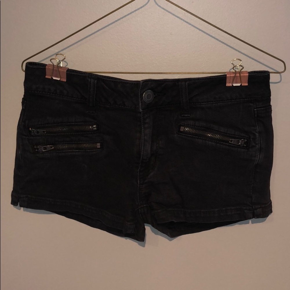 American Eagle Super Stretch Black Jean Shorts